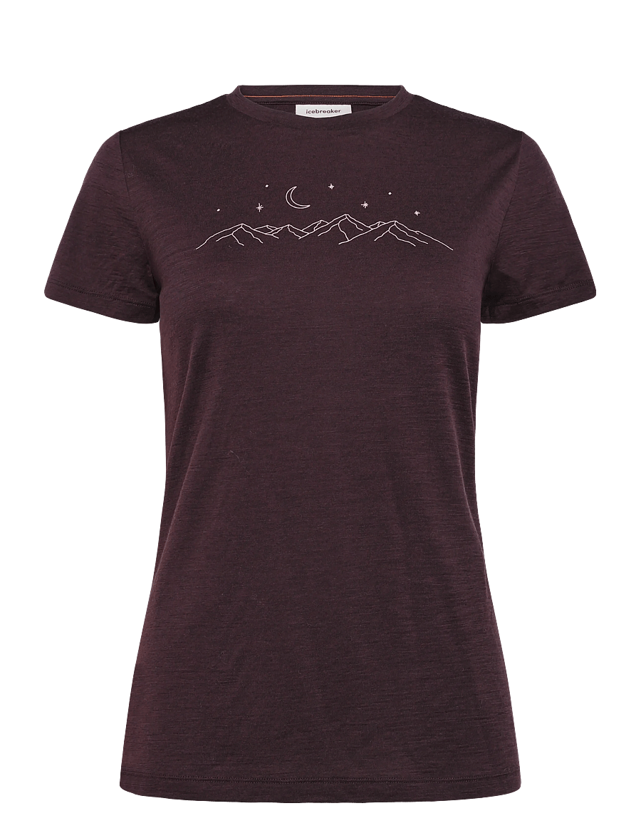 Icebreaker - W Mer 150 Tech Lite SS Tee Sparkling Sta - t-shirts - bittersweet - 1