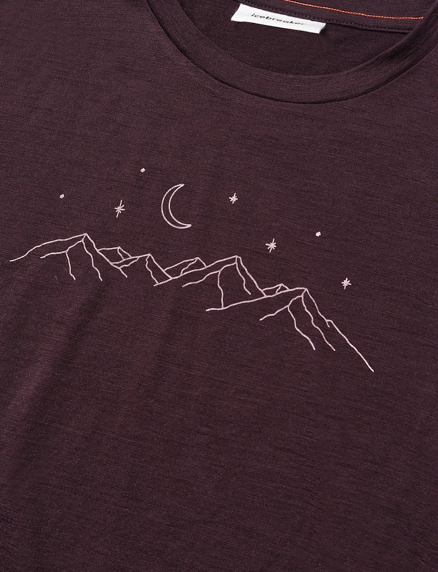 Icebreaker - W Mer 150 Tech Lite SS Tee Sparkling Sta - t-shirts - bittersweet - 5