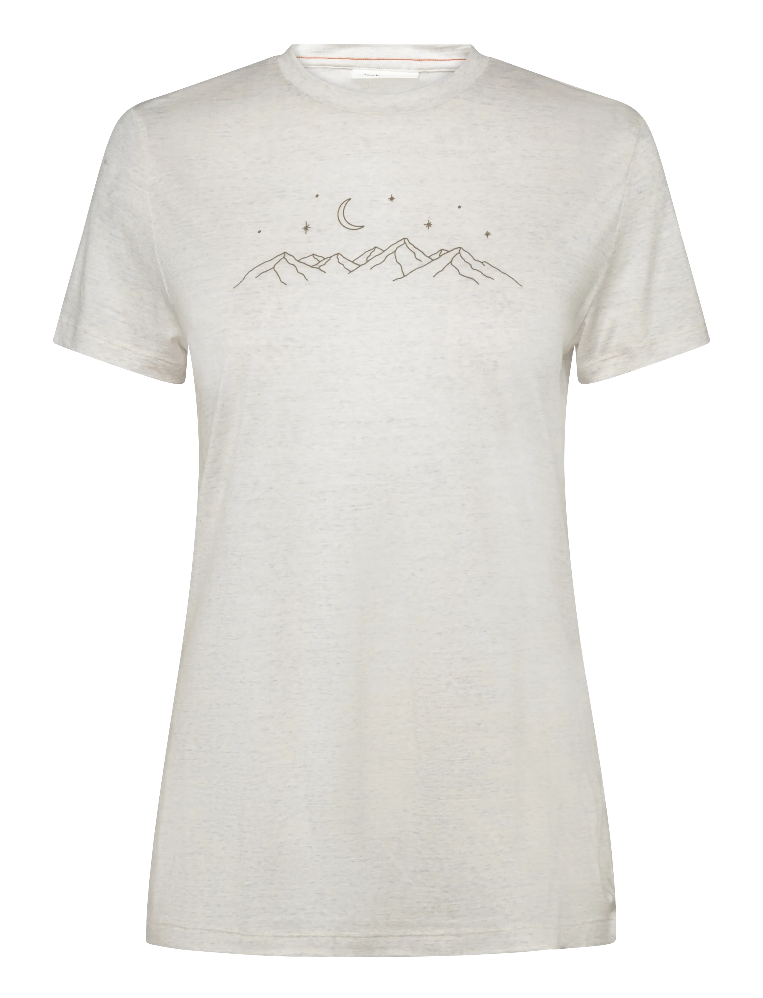 Icebreaker W Mer 150 Tech Lite SS Tee Sparkling Sta - Alussärgid - ECRU HTHR / beige