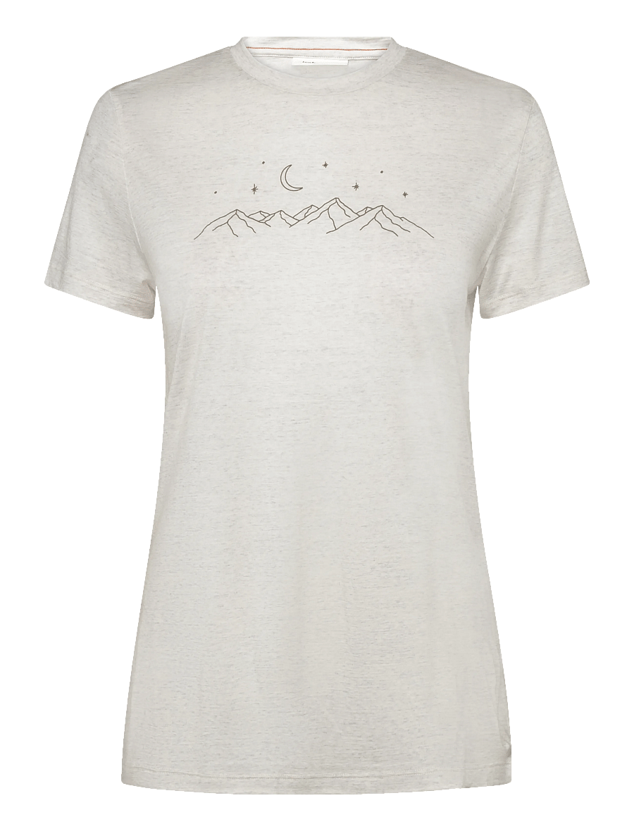 Icebreaker - W Mer 150 Tech Lite SS Tee Sparkling Sta - alussärgid ja t-särgid - ecru hthr - 0