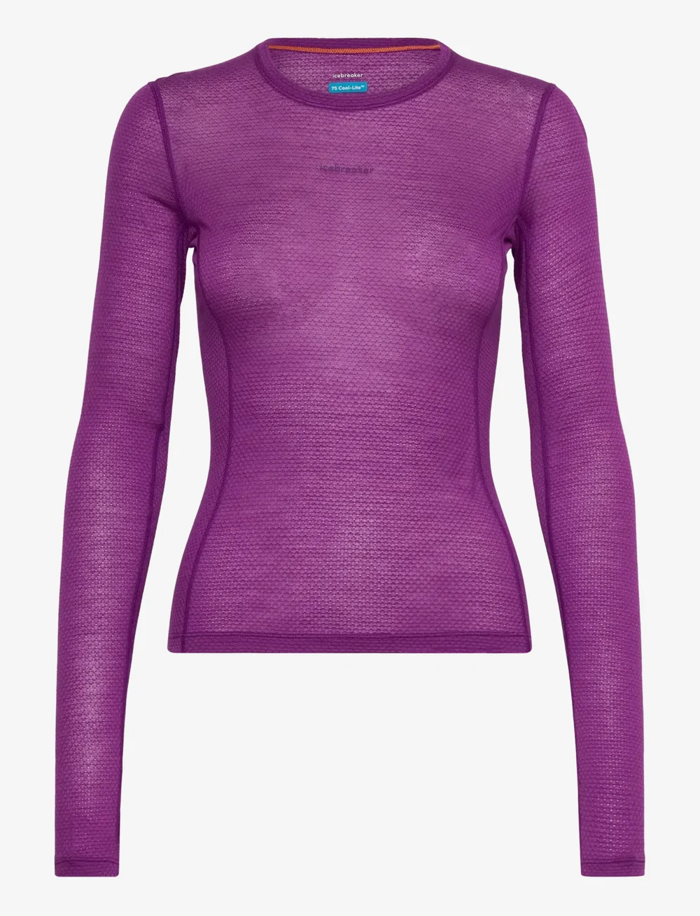 Icebreaker - W Mer 75 Cool-Lite Featherlight LS Crewe - langarmshirts - passion - 1