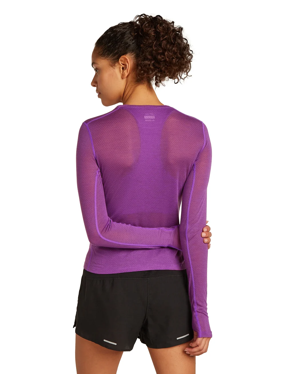 Icebreaker - W Mer 75 Cool-Lite Featherlight LS Crewe - langarmshirts - passion - 3