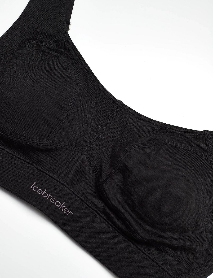 Icebreaker - Wom Mer Queens Clasp Bra - black - 2