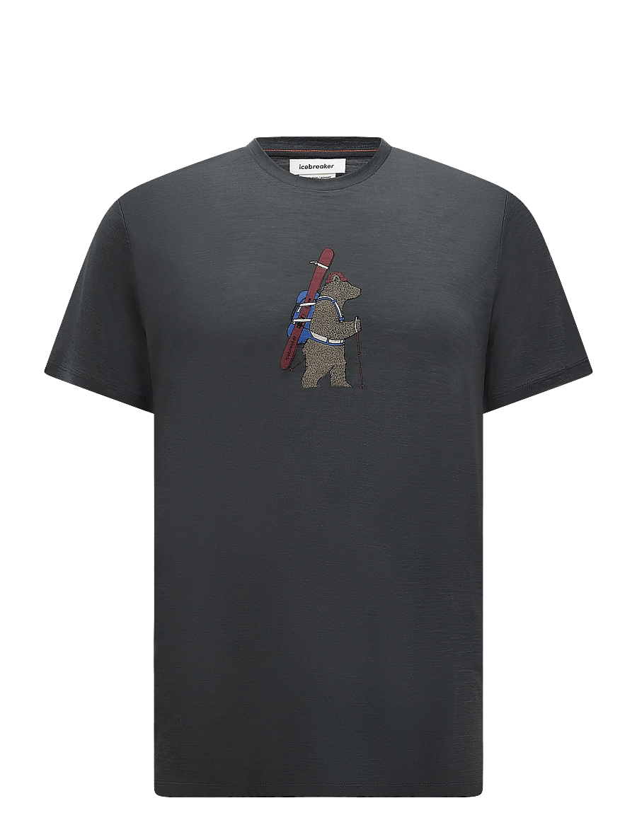 Icebreaker - Men Mer 150 Tech Lite SS Tee Bear Tour - tops & t-shirts - obsidian - 0