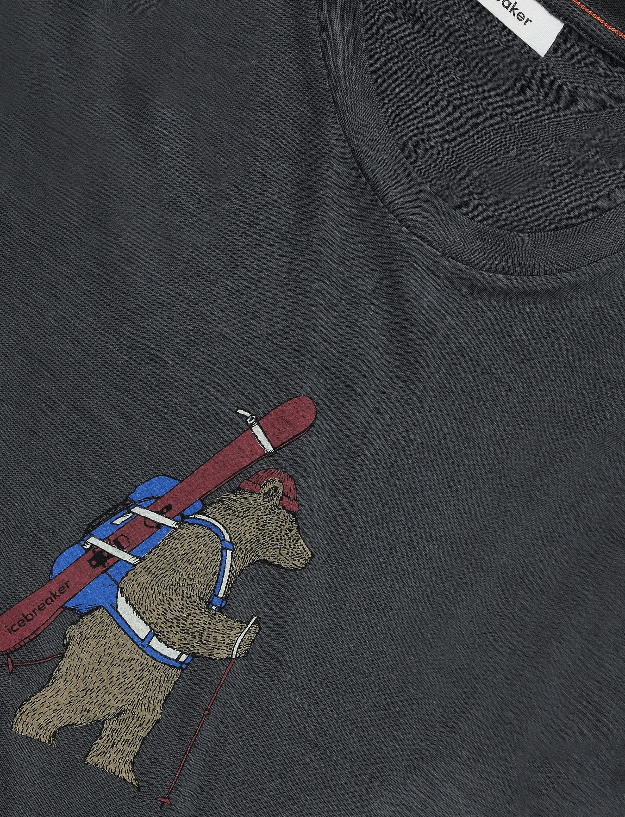 Icebreaker - Men Mer 150 Tech Lite SS Tee Bear Tour - tops & t-shirts - obsidian - 2