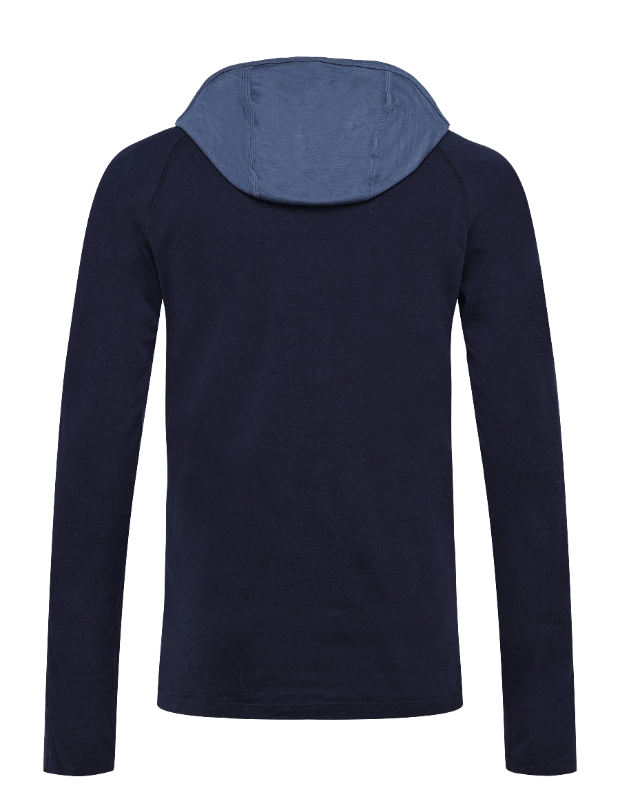 Icebreaker - Men Mer 200 Oasis+ LS Half Zip Hoodie - base layer tops - midninavy/dawn/jeththr/cb - 1