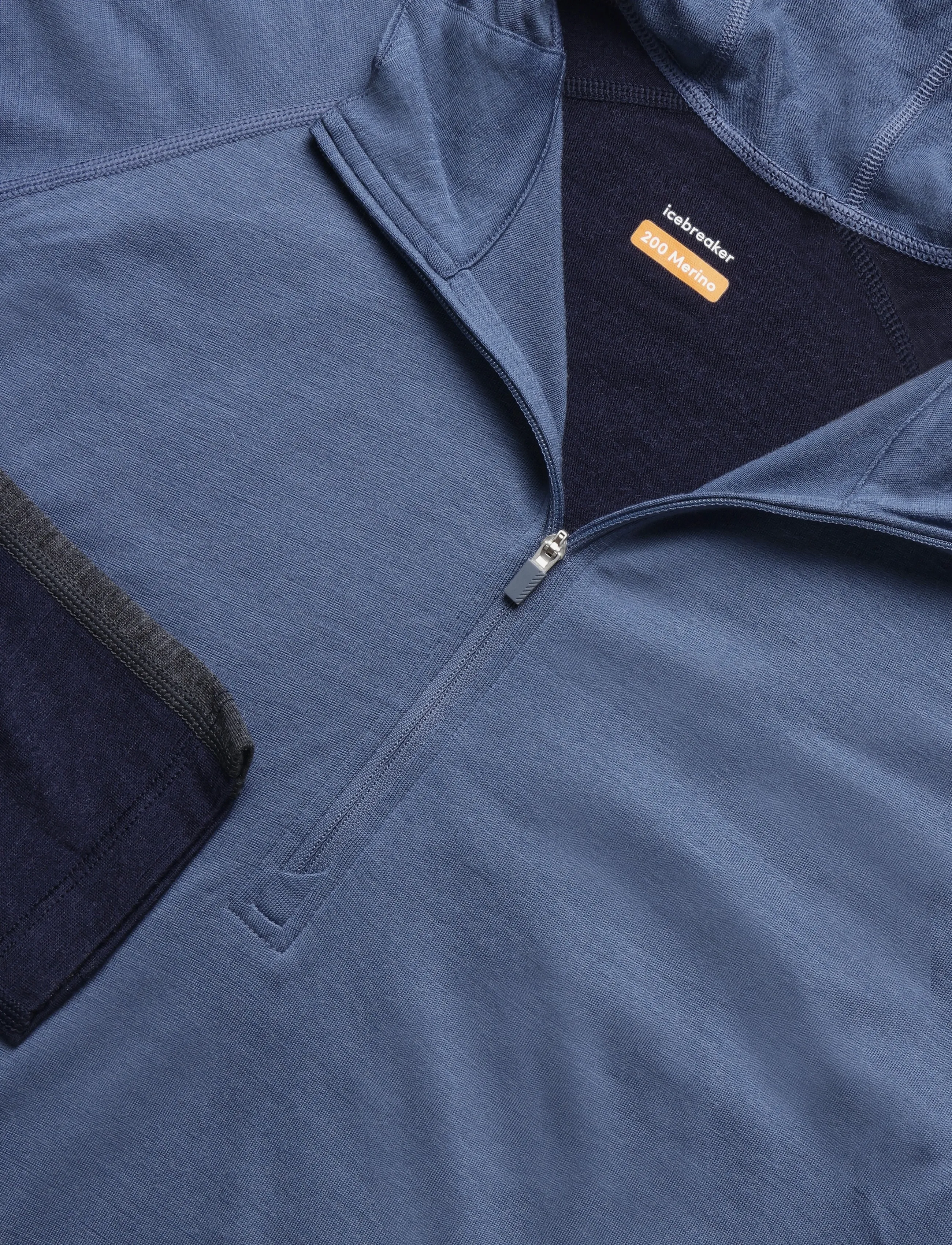 Icebreaker - Men Mer 200 Oasis+ LS Half Zip Hoodie - base layer tops - midninavy/dawn/jeththr/cb - 2