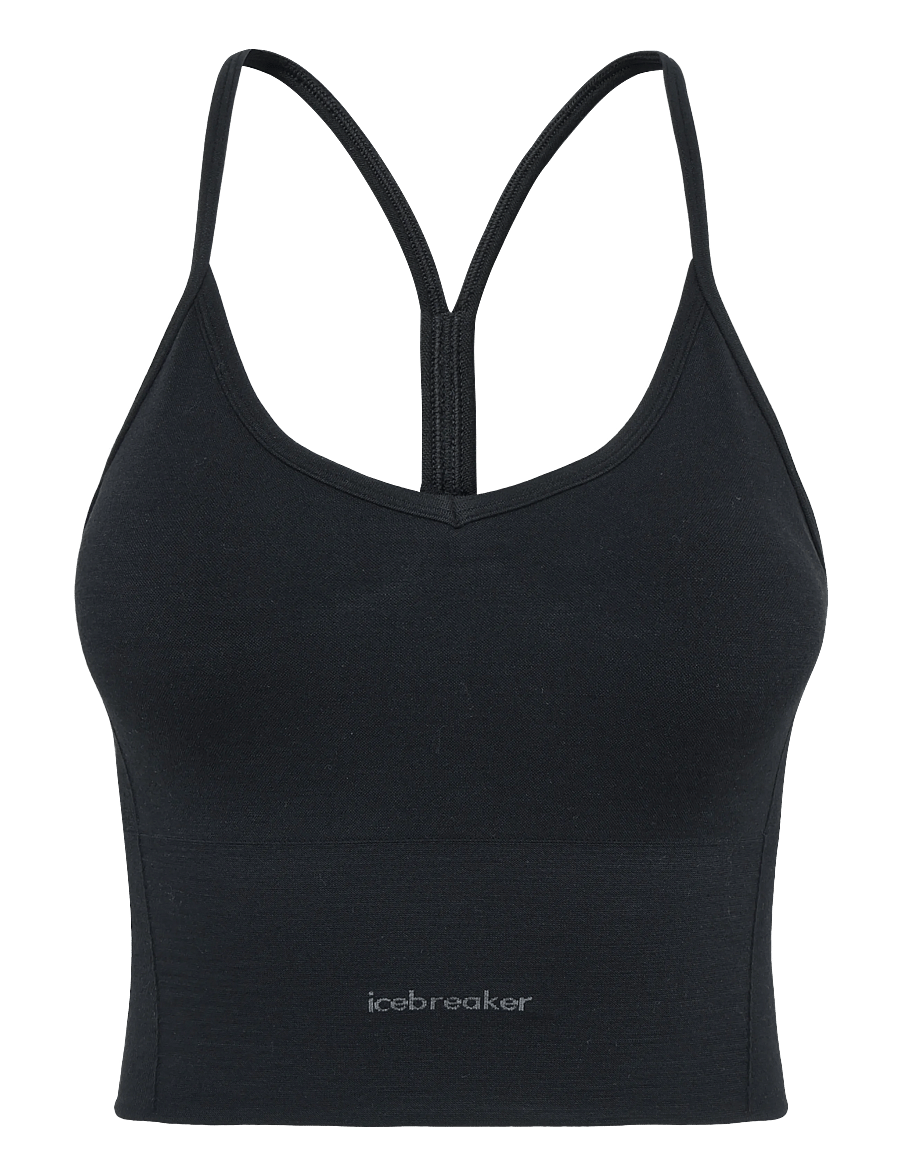 Icebreaker - W Mer 260 Seamless Rib Strappy Tank - crop-tops - black - 0