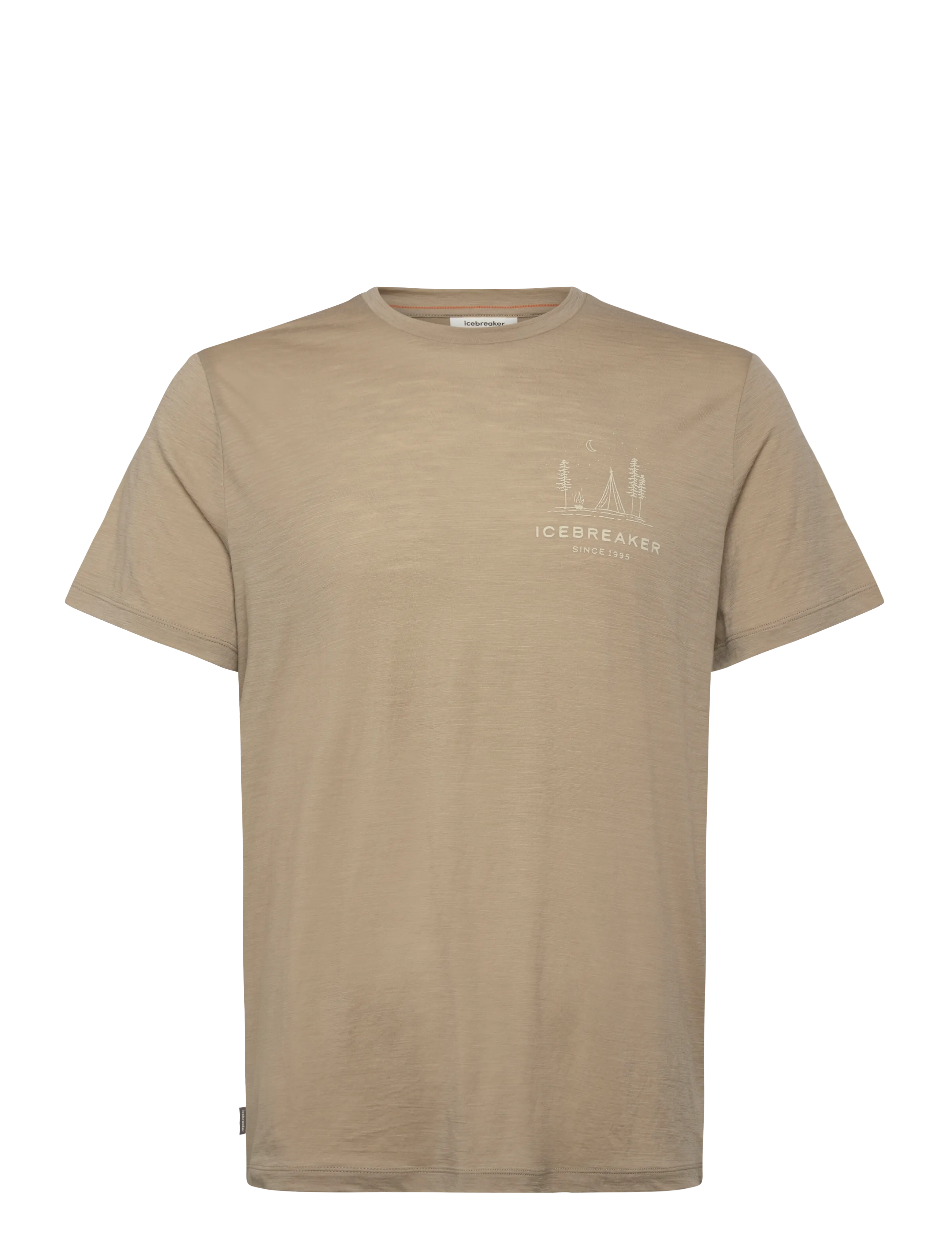 Icebreaker M Mer 150 Tech Lite SS Tee Peaceful Pass - Icebreaker - FLAGSTONE / beige