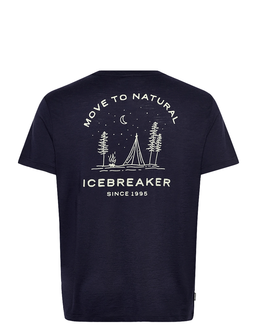 Icebreaker - M Mer 150 Tech Lite SS Tee Peaceful Pass - alussärgid ja t-särgid - midnight navy - 1