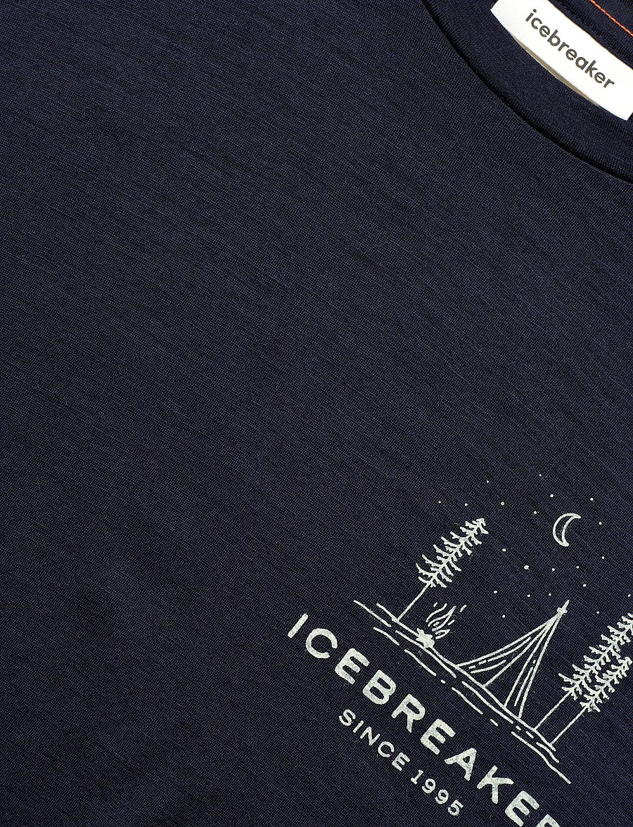 Icebreaker - M Mer 150 Tech Lite SS Tee Peaceful Pass - alussärgid ja t-särgid - midnight navy - 2