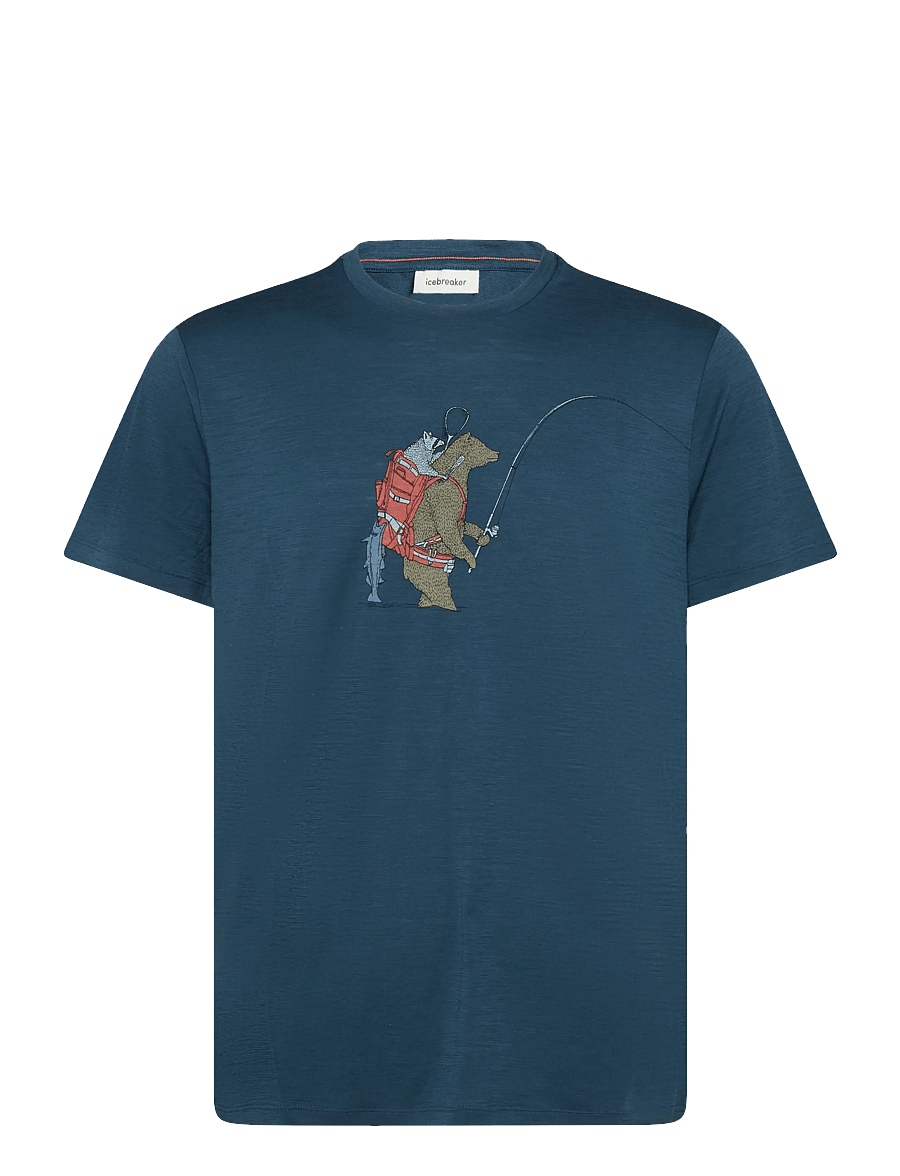 Icebreaker - Men Merino 150 Tech Lite SS Tee Bear Catch - tops & t-shirts - abyss - 0