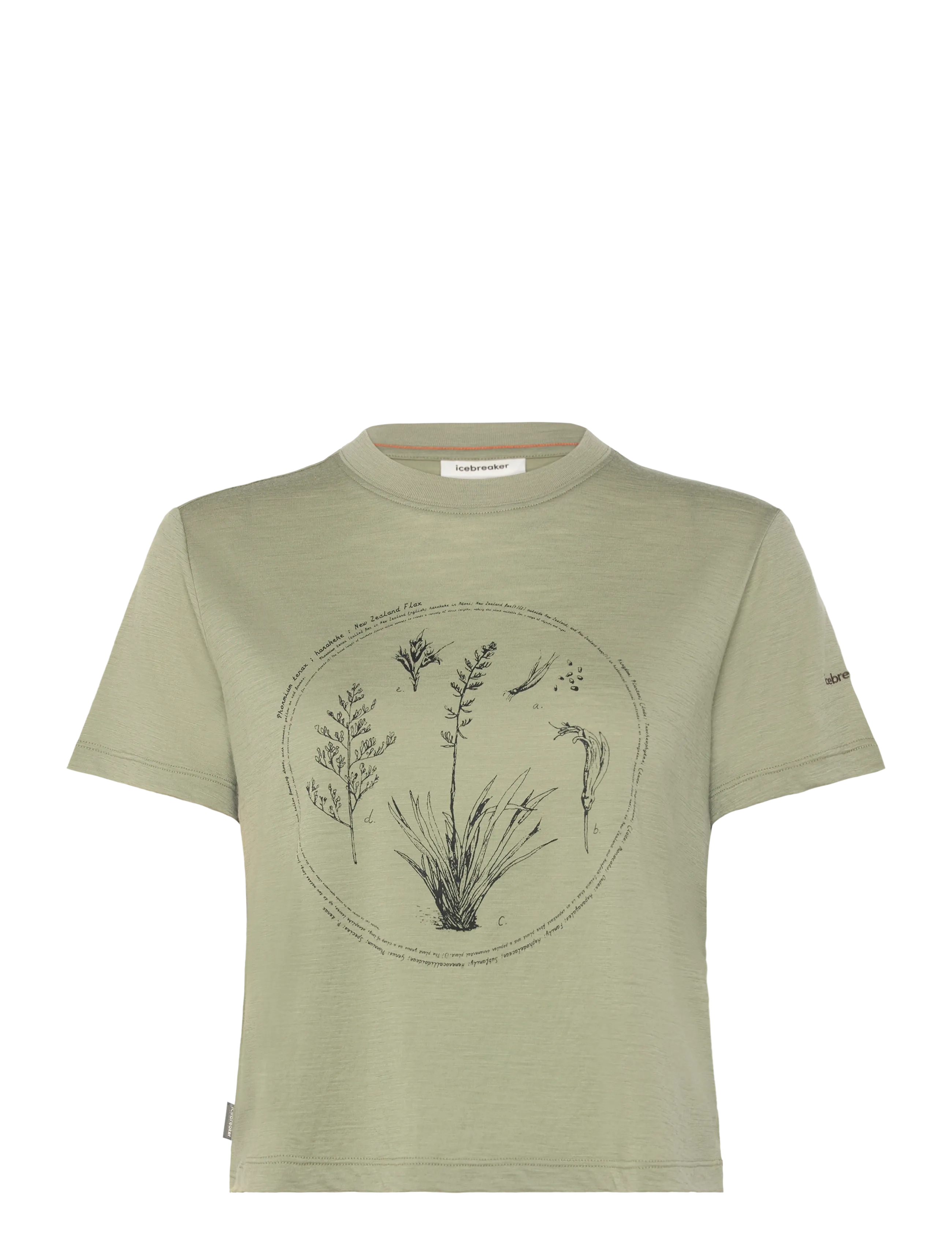 Icebreaker W Mer 150 Tech Lite SS Crop T Seed Stor - Icebreaker - LICHEN / khaki/green