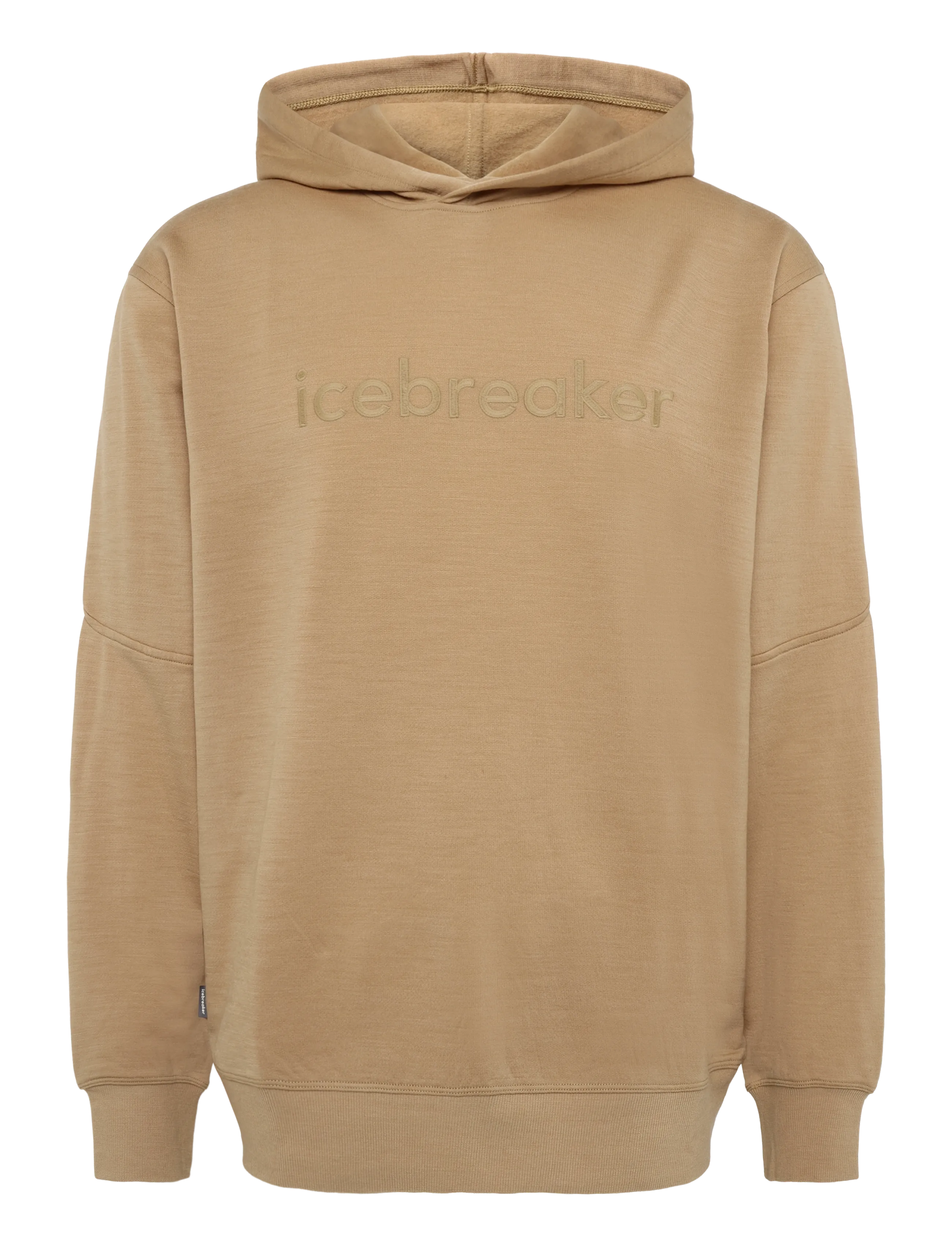 Icebreaker M Mer 360 RealFleece Elemental LS Hood - Riided - CUMIN / beige