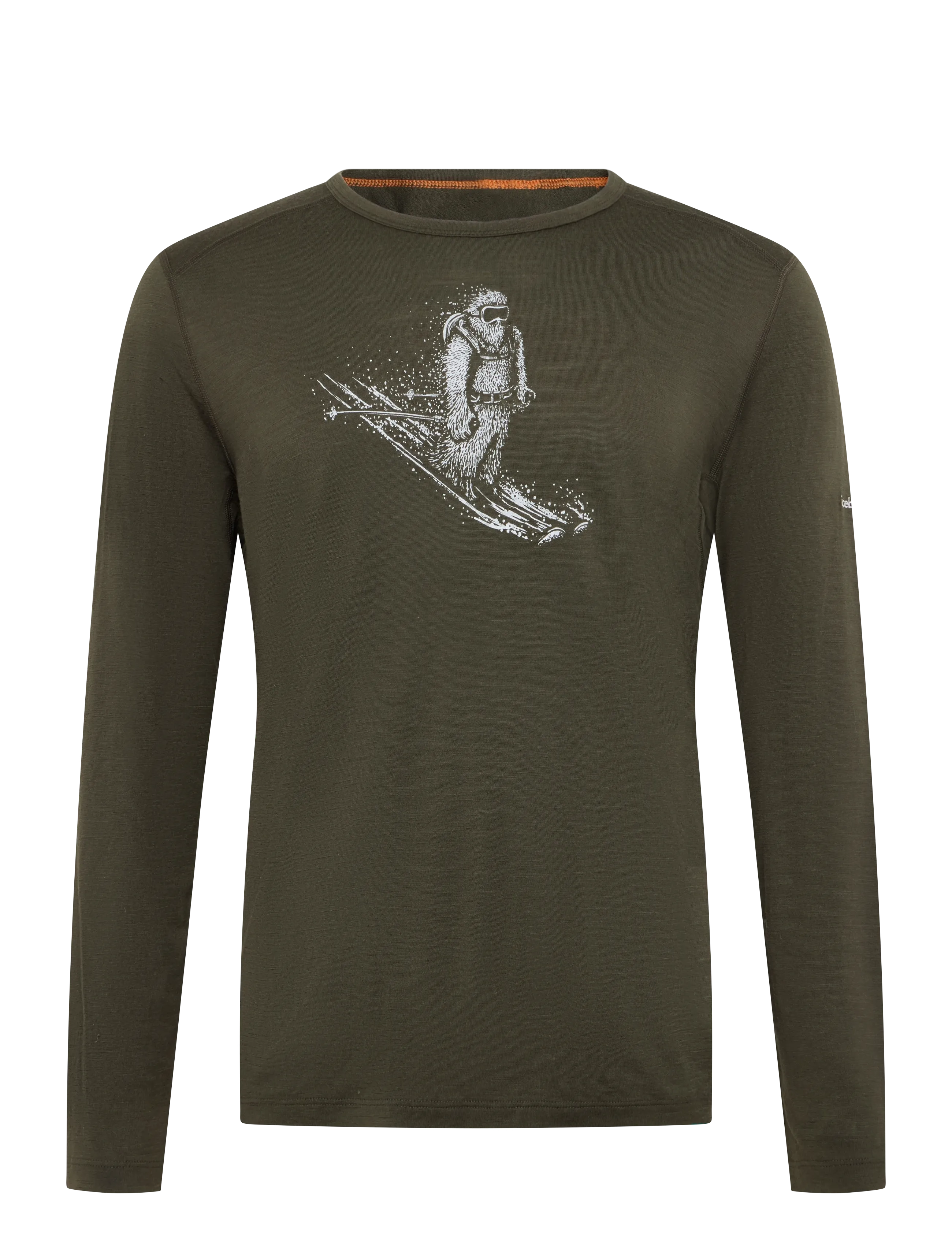 Icebreaker Men Merino 200 Oasis LS Crewe SkiingYeti - Unterwäsche - DK LODEN / khaki/green