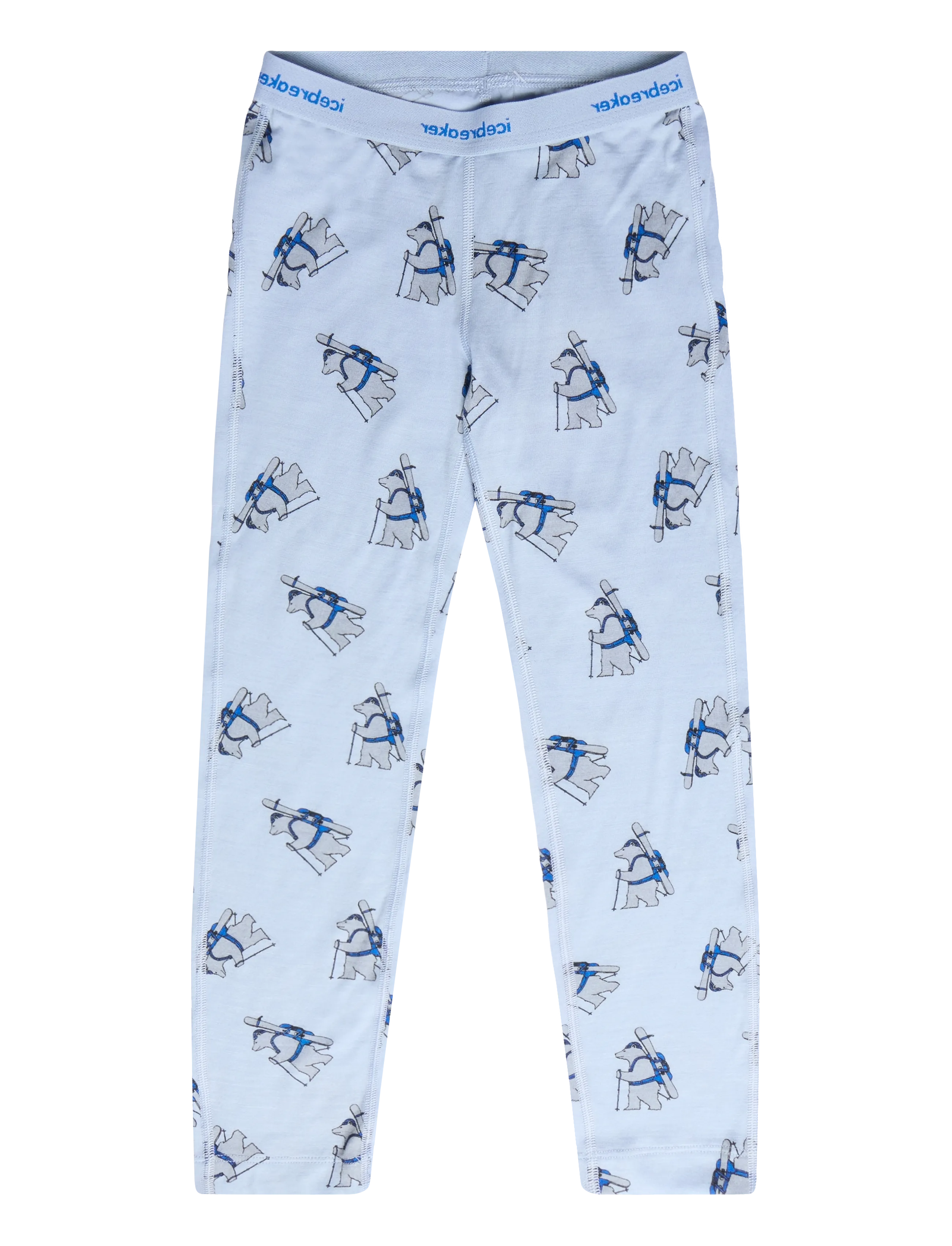 Icebreaker Kids M 200 Oasis Leggings Bear Tour AOP - Hosen - ZINC BLUE/AOP / blue