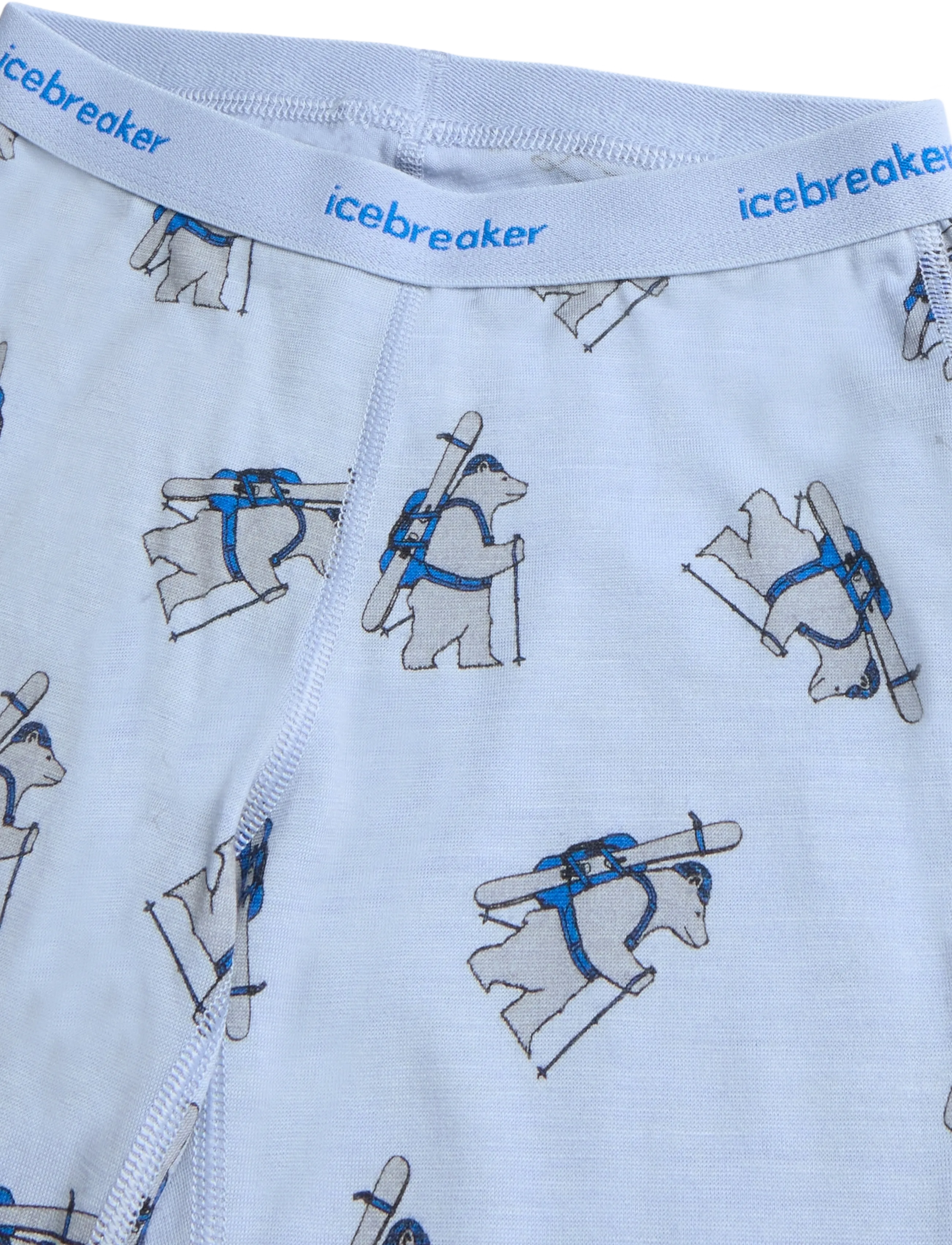 Icebreaker - Kids M 200 Oasis Leggings Bear Tour AOP - funkionsunterwäsche - hosen - zinc blue/aop - 2