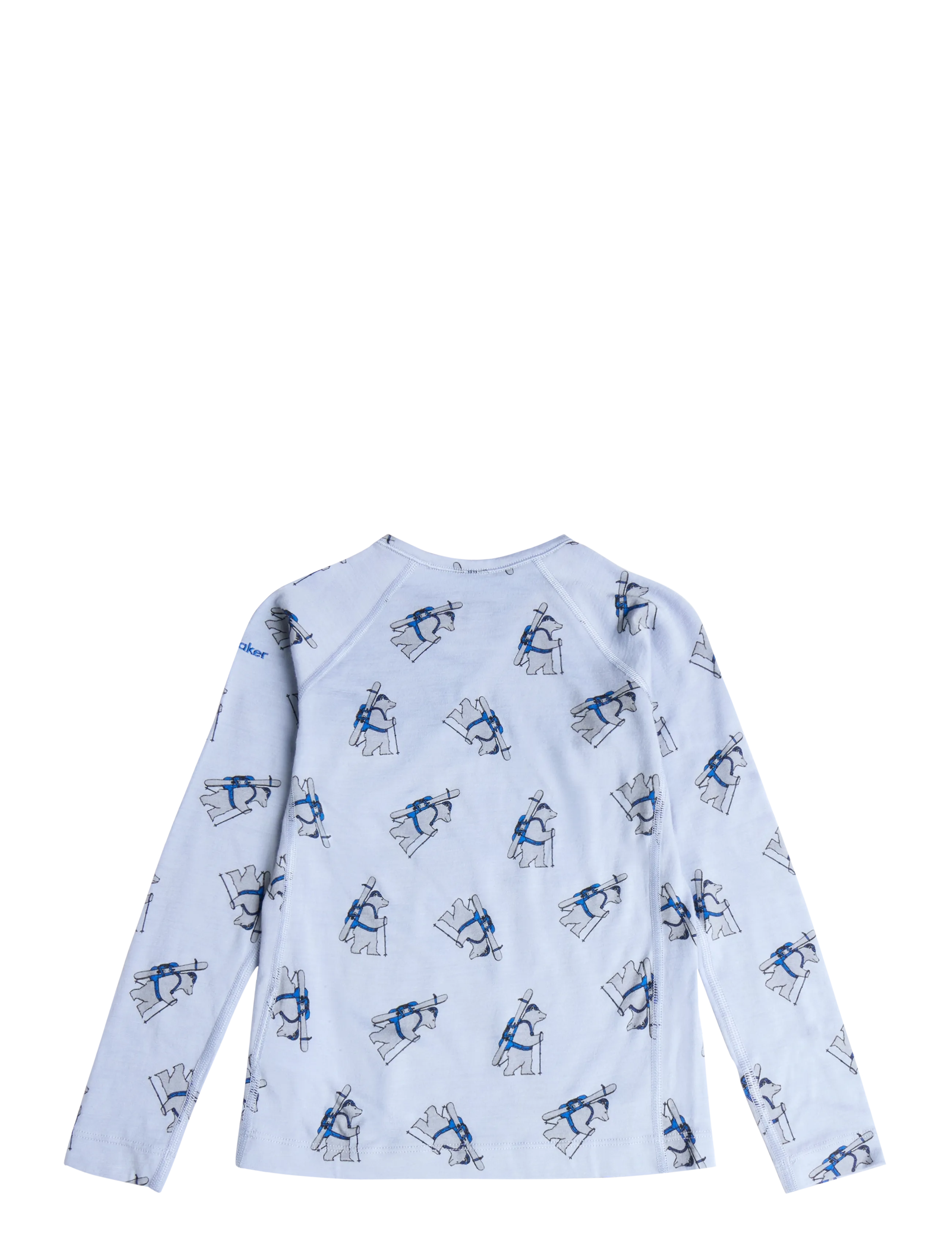 Icebreaker - Kids M 200 Oasis LS Crewe Bear Tour AOP - funktionsunterwäsche - oberteile - zinc blue/aop - 1