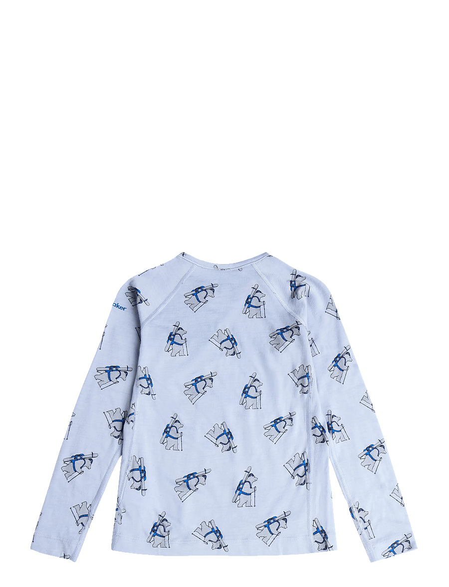 Icebreaker - Kids M 200 Oasis LS Crewe Bear Tour AOP - funktionsunterwäsche - oberteile - zinc blue/aop - 1