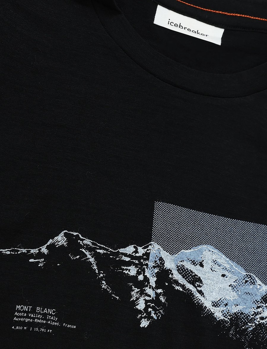 Icebreaker - Men Merino 150 Tech Lite SS Tee Pure Altitude - oberteile & t-shirts - black - 2