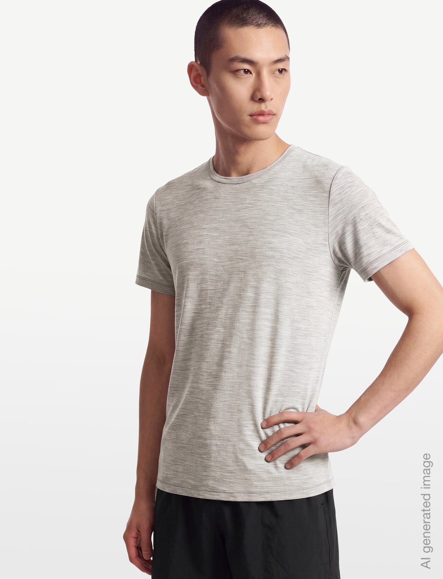 Icebreaker - Men Merino 150 Lodge SS Tee - t-shirts - metro hthr - 3