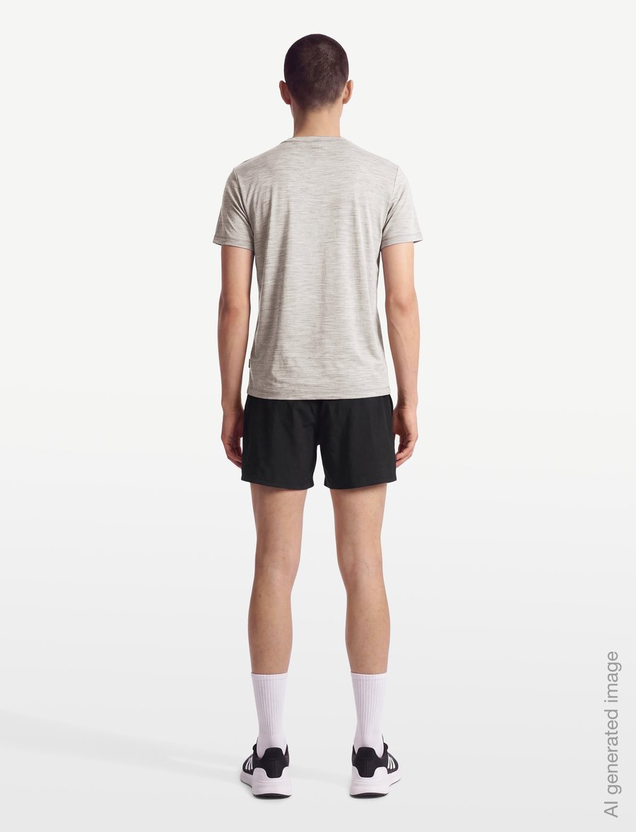 Icebreaker - Men Merino 150 Lodge SS Tee - t-shirts - metro hthr - 4