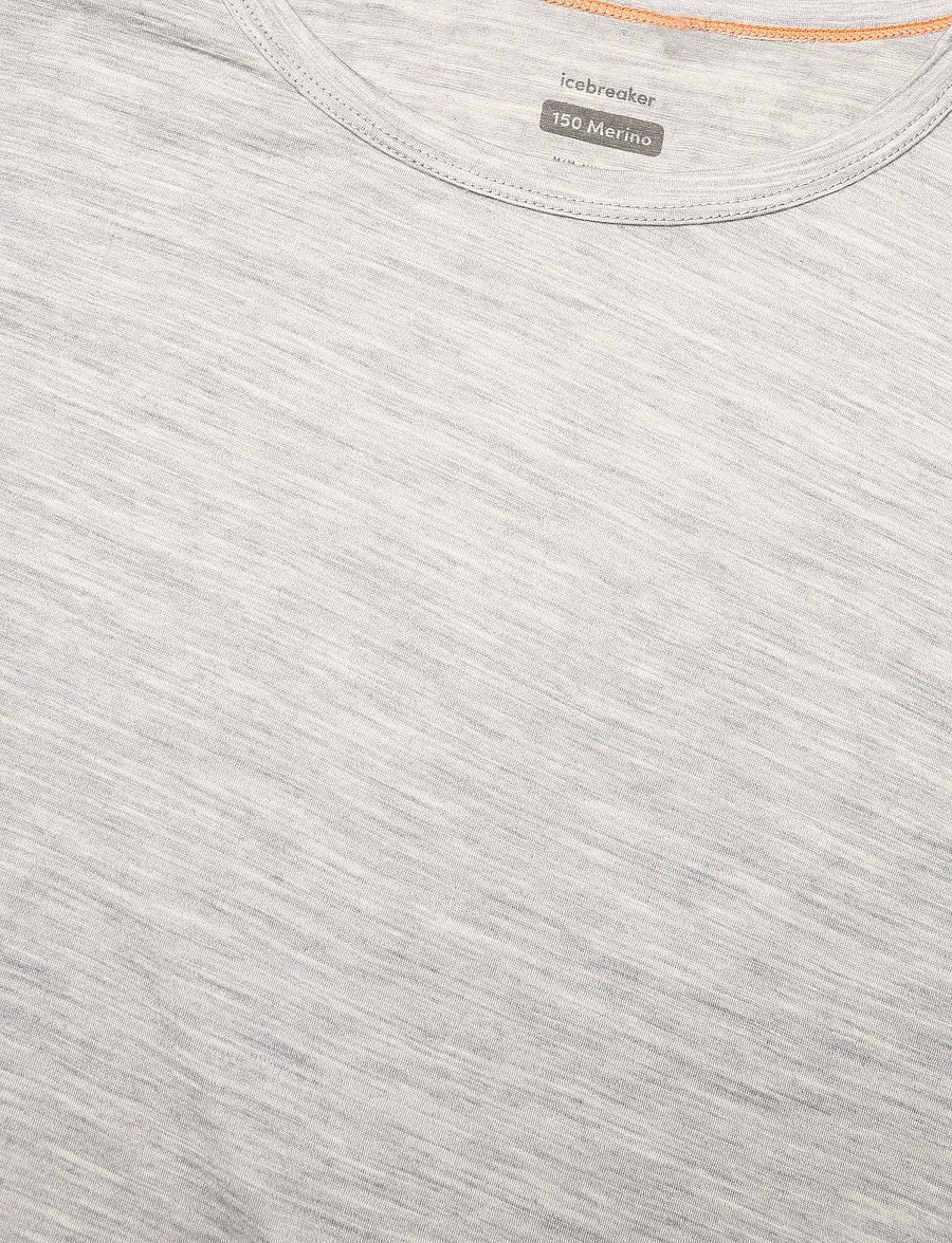 Icebreaker - Men Merino 150 Lodge SS Tee - tops & t-shirts - metro hthr - 2