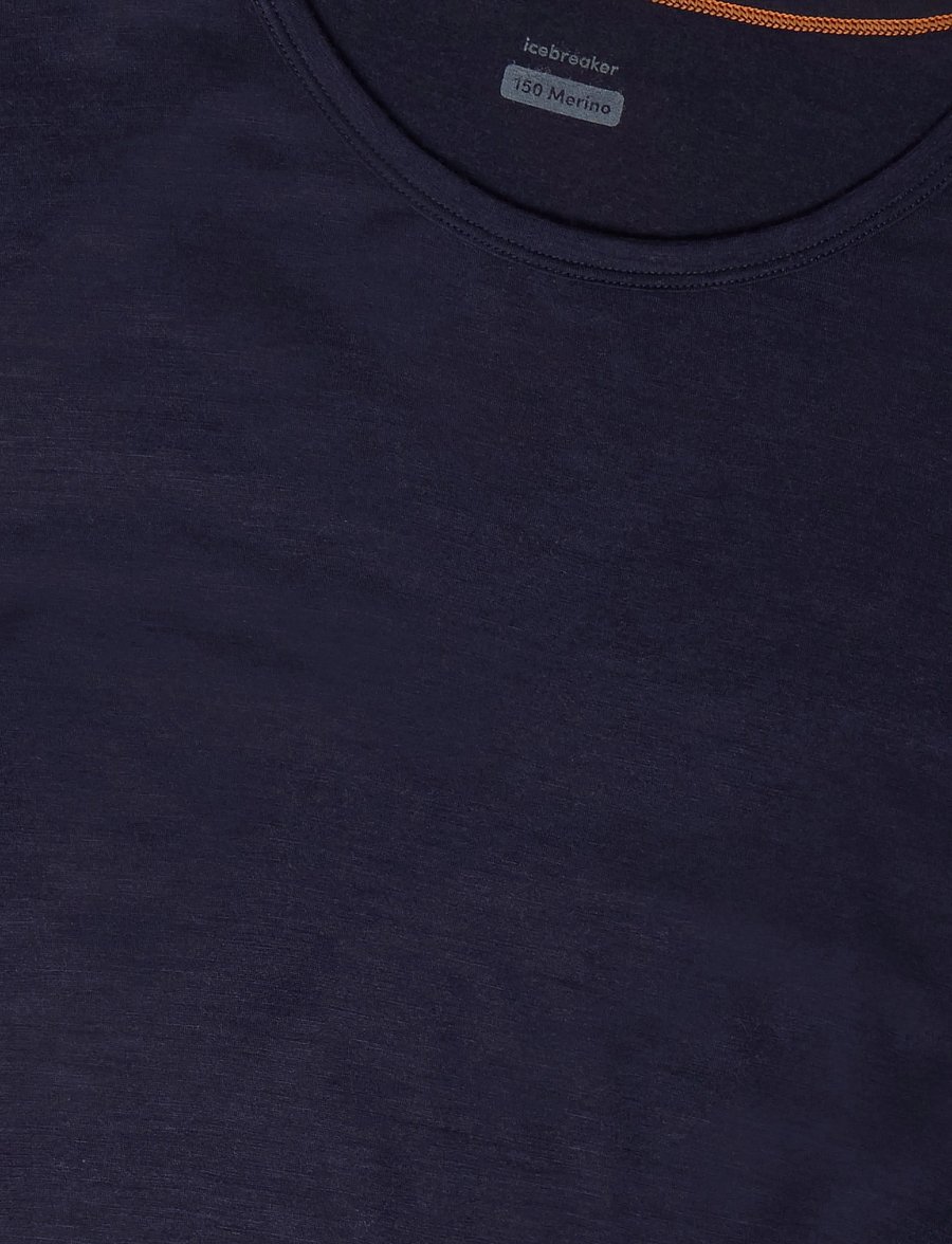 Icebreaker - Men Merino 150 Lodge SS Tee - alussärgid ja t-särgid - midnight navy - 2