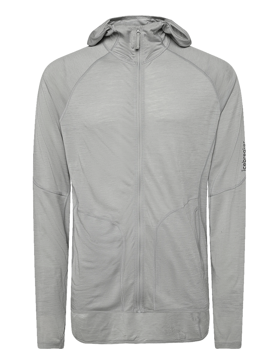 Icebreaker - M 150 MerinoFine Ace LS Zip Hoodie - sweatshirts - proto grey - 0