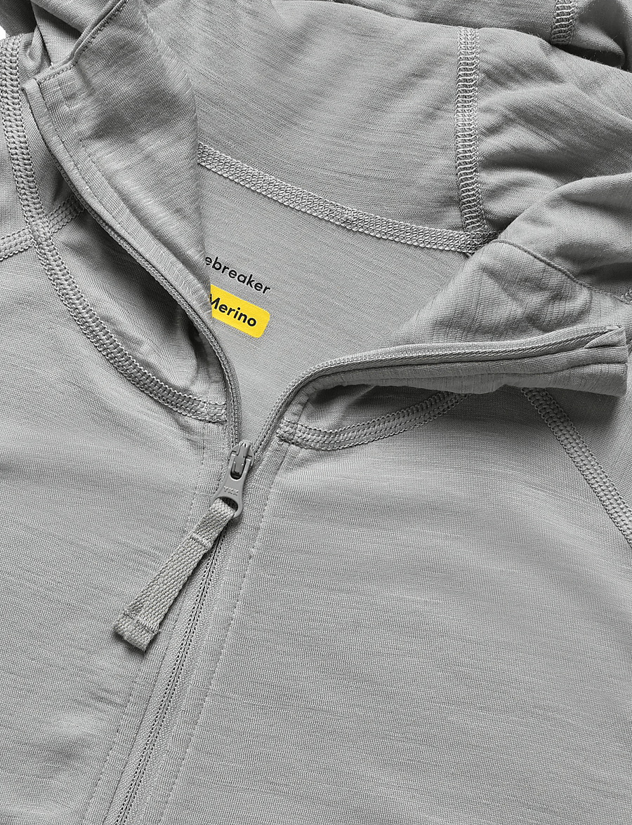 Icebreaker - M 150 MerinoFine Ace LS Zip Hoodie - sweatshirts - proto grey - 2