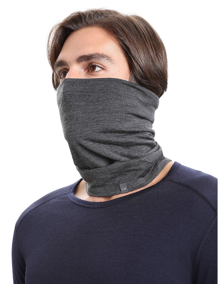 Icebreaker - Unisex Merino 200 Oasis Flexi Chute - winterschals - jet hthr-011 - 0