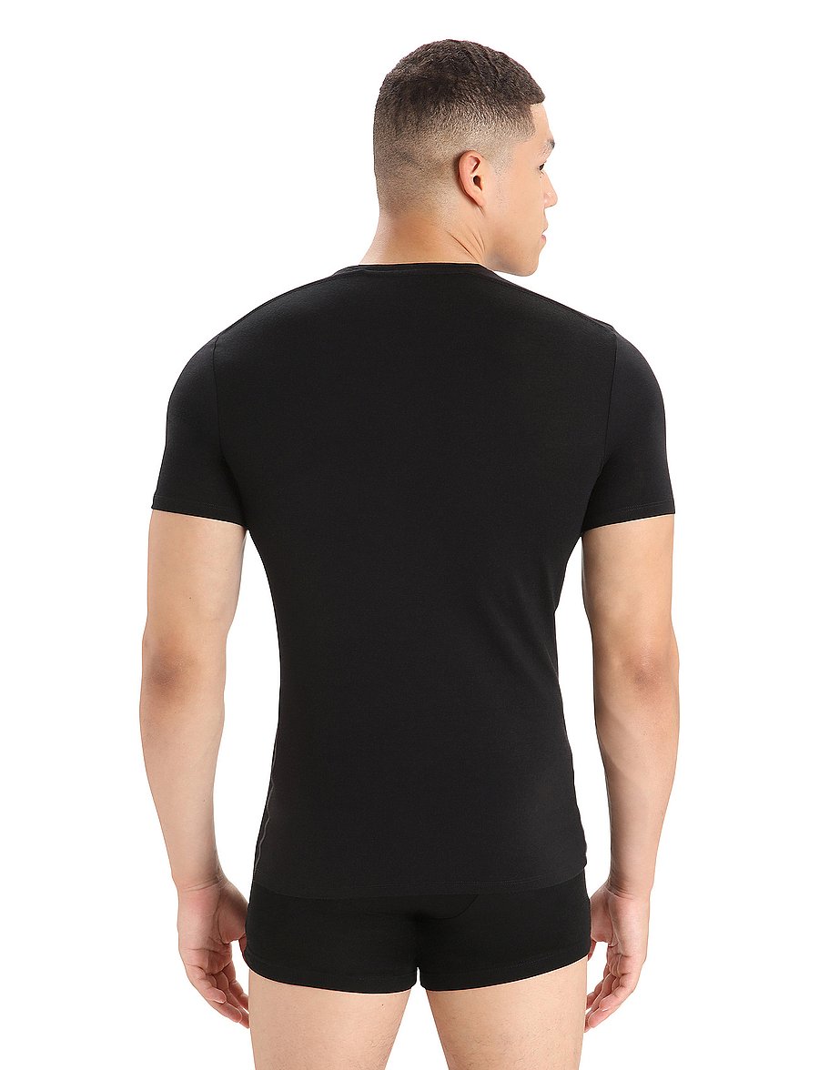 Icebreaker - Men Merino 150 Anatomica SS Crewe - t-shirts - black - 3