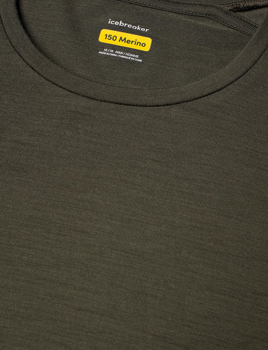 Icebreaker - Men Merino 150 Anatomica SS Crewe - oberteile & t-shirts - dk loden - 2