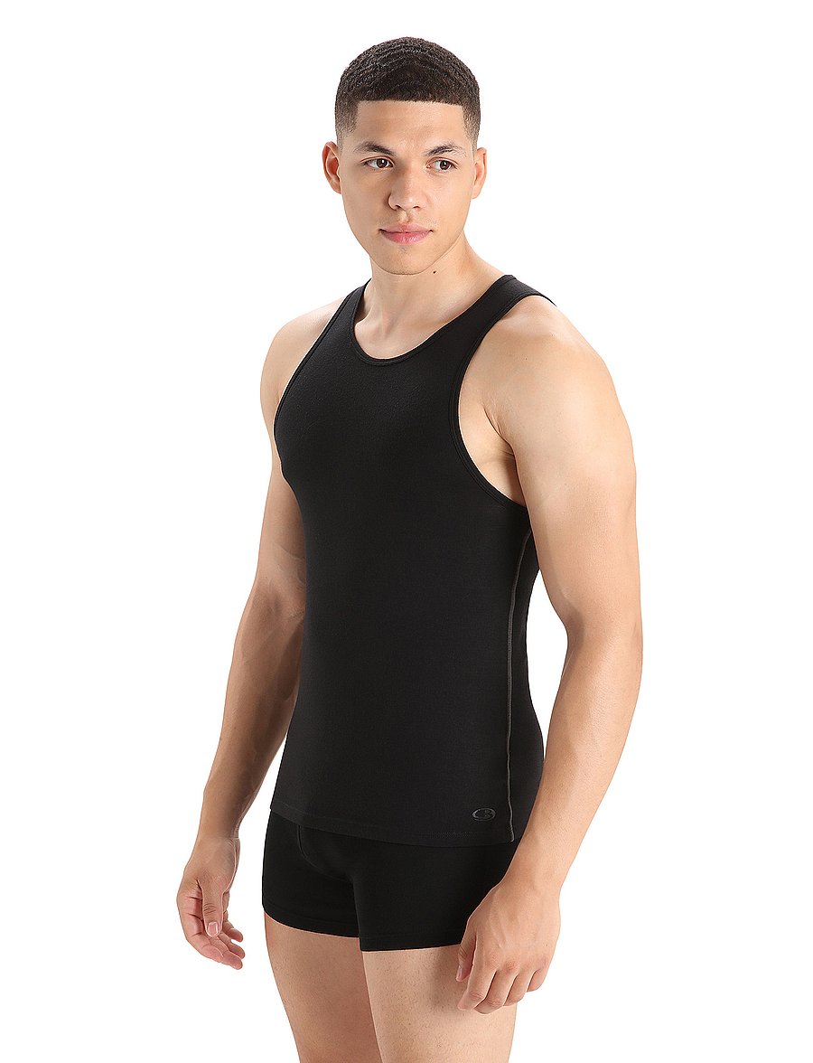 Icebreaker - Men Merino 150 Anatomica Tank - tank tops - black - 0
