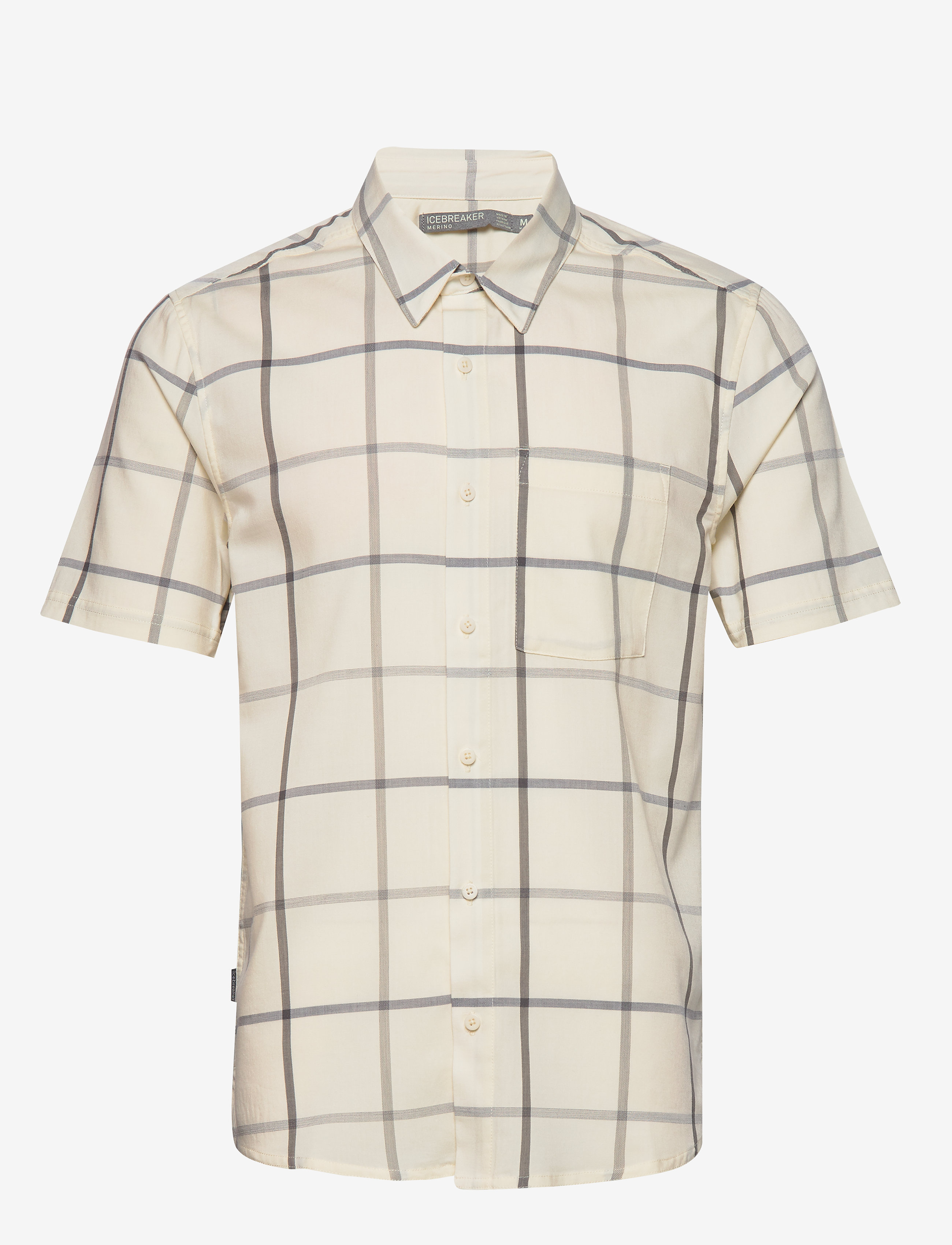 Icebreaker - Mens Compass SS Shirt - snow/timberwolf/plaid - 0