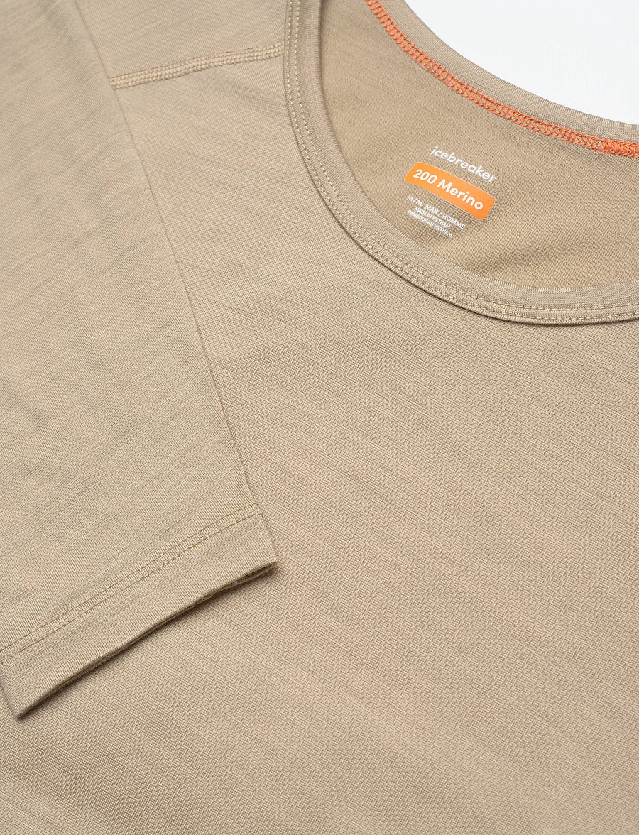 Icebreaker - M 200 Oasis LS Crewe - baselayer overdele - flagstone - 2