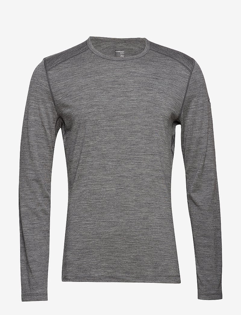 Icebreaker - M 200 Oasis LS Crewe - baselayer overdele - gritstone hthr-013 - 1