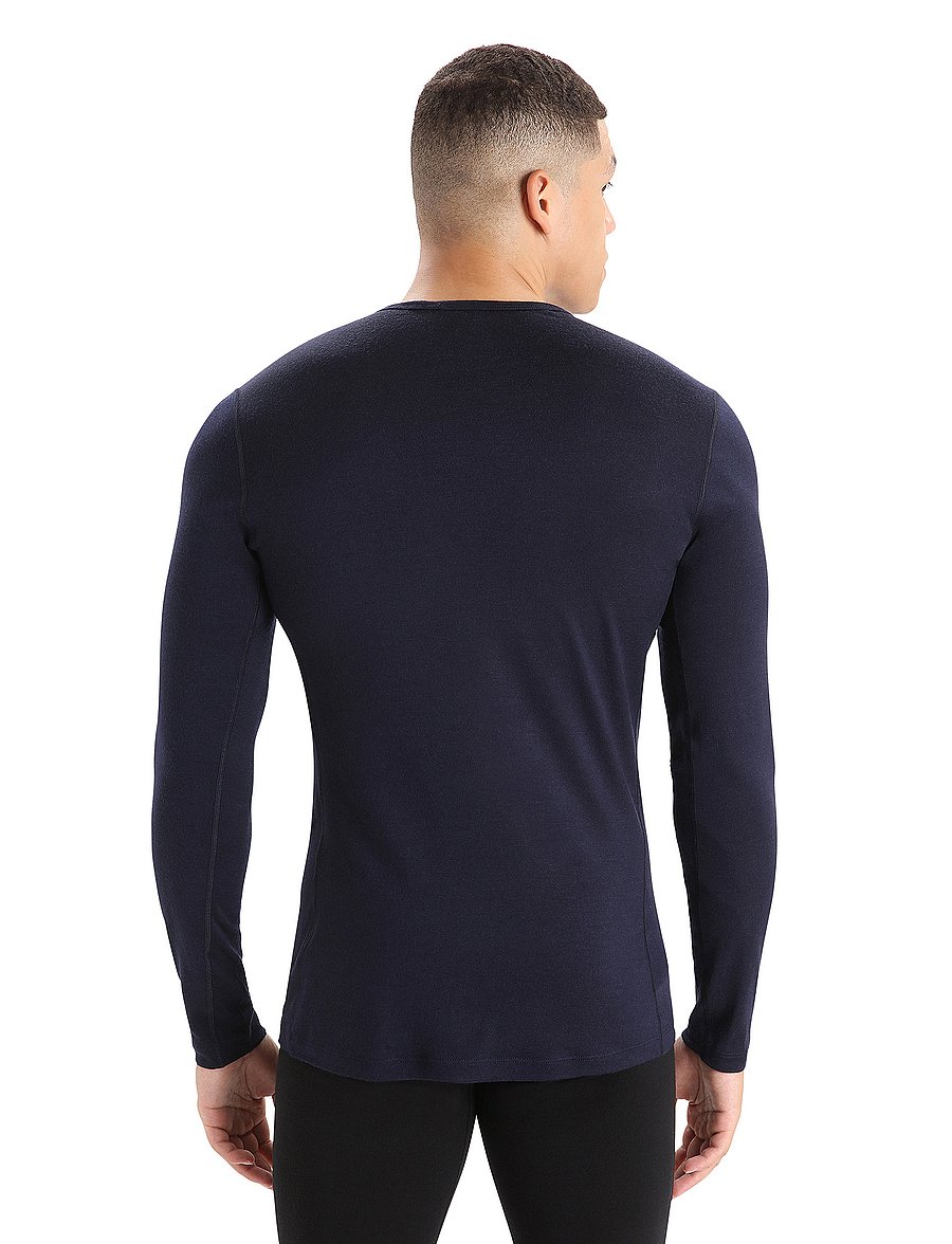 Icebreaker - M 200 Oasis LS Crewe - underställströjor - midnight navy - 3