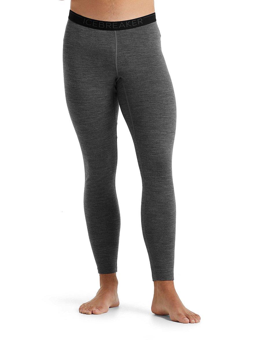 Icebreaker - M 200 Oasis Leggings - funkionsunterwäsche - hosen - gritstone hthr-013 - 0