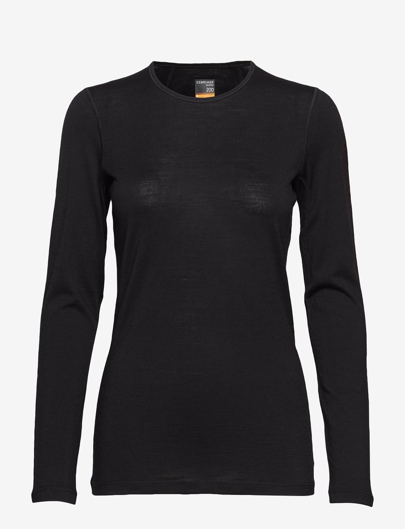 Icebreaker - W 200 Oasis LS Crewe - base layer tops - black - 1