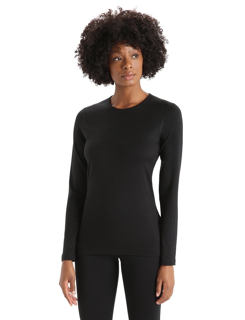 Icebreaker - W 200 Oasis LS Crewe - base layer tops - black - 0