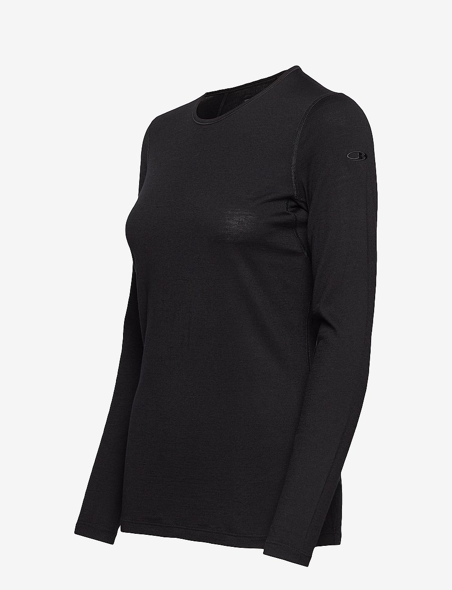 Icebreaker - W 200 Oasis LS Crewe - iekšējais slānis – augšdaļas apģērbs - black - 3