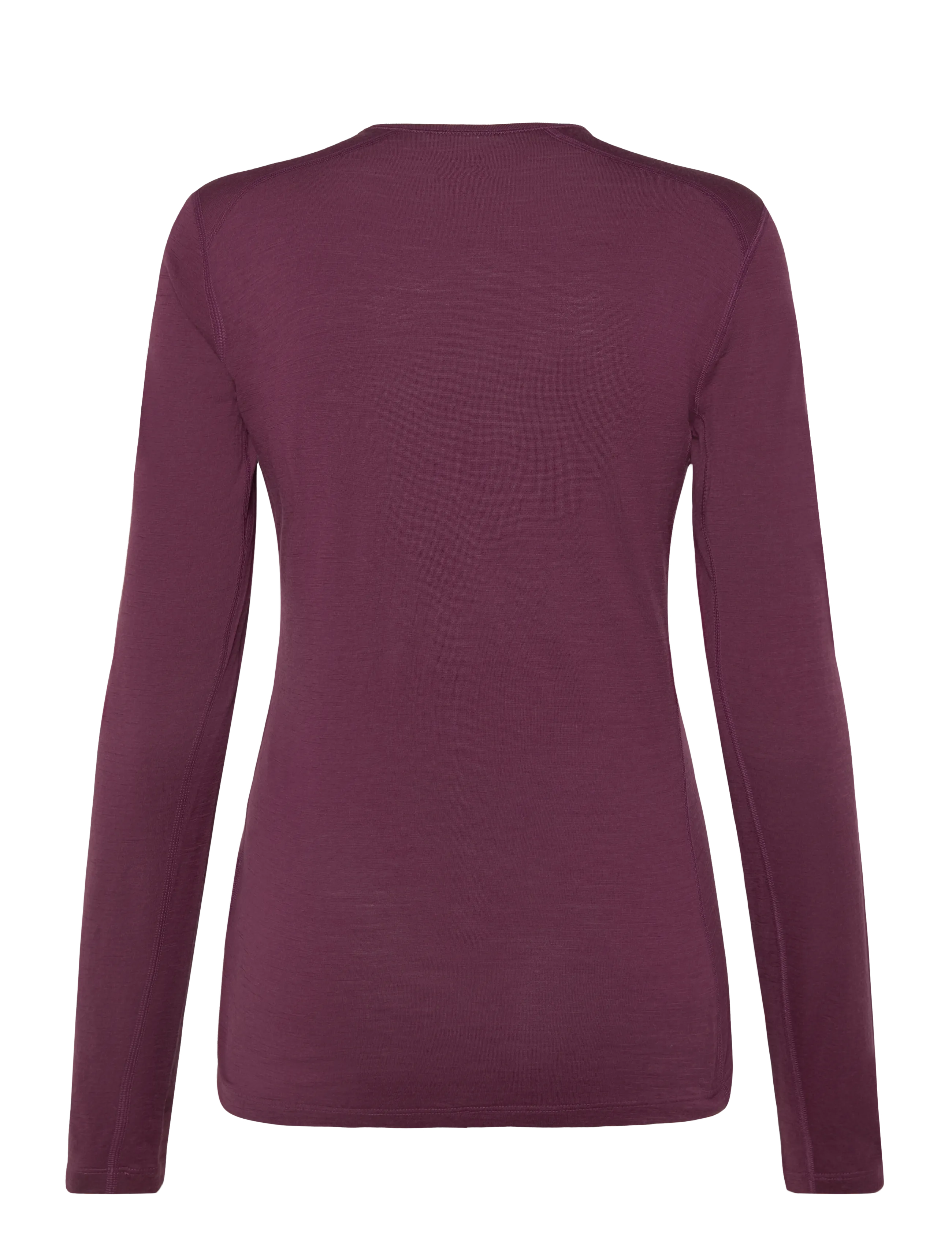 Icebreaker - Women Merino 200 Oasis LS Crewe - funktionsunterwäsche - oberteile - dk berry - 1