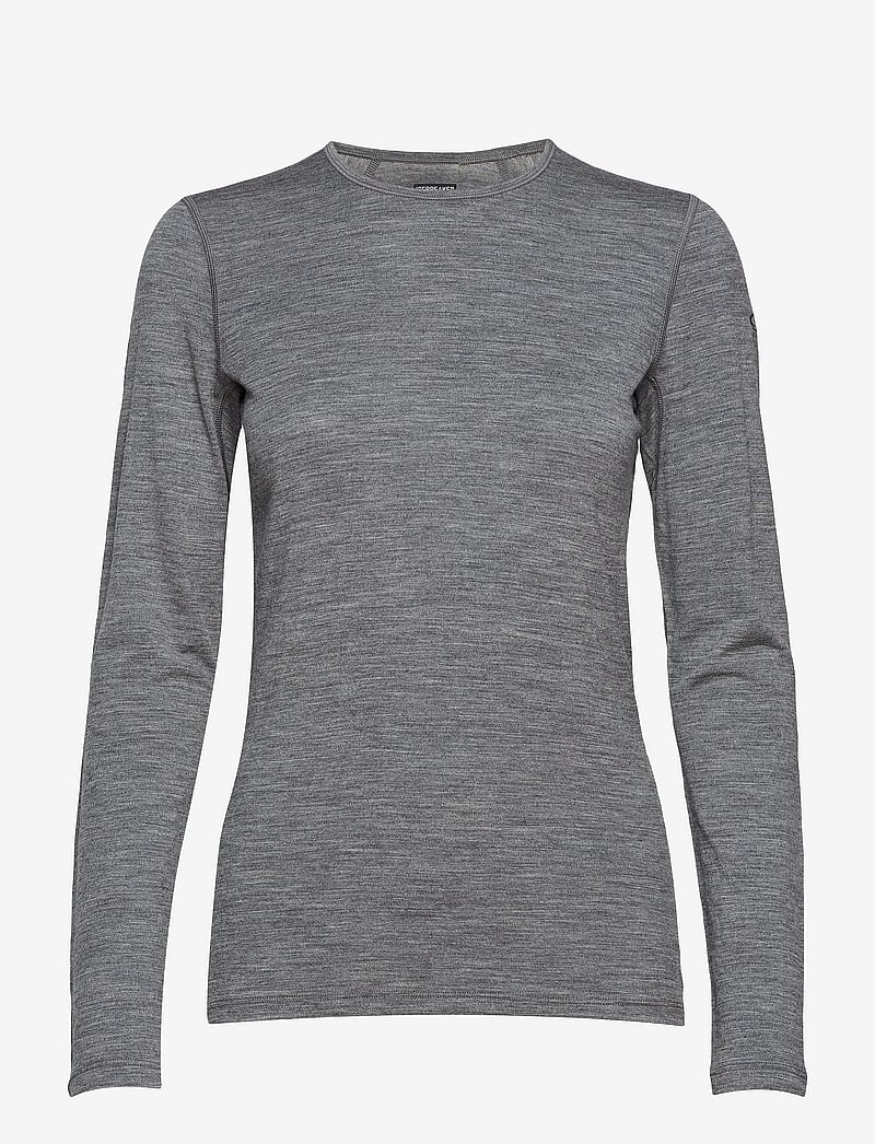 Icebreaker - W 200 Oasis LS Crewe - underställströjor - gritstone hthr-013 - 1