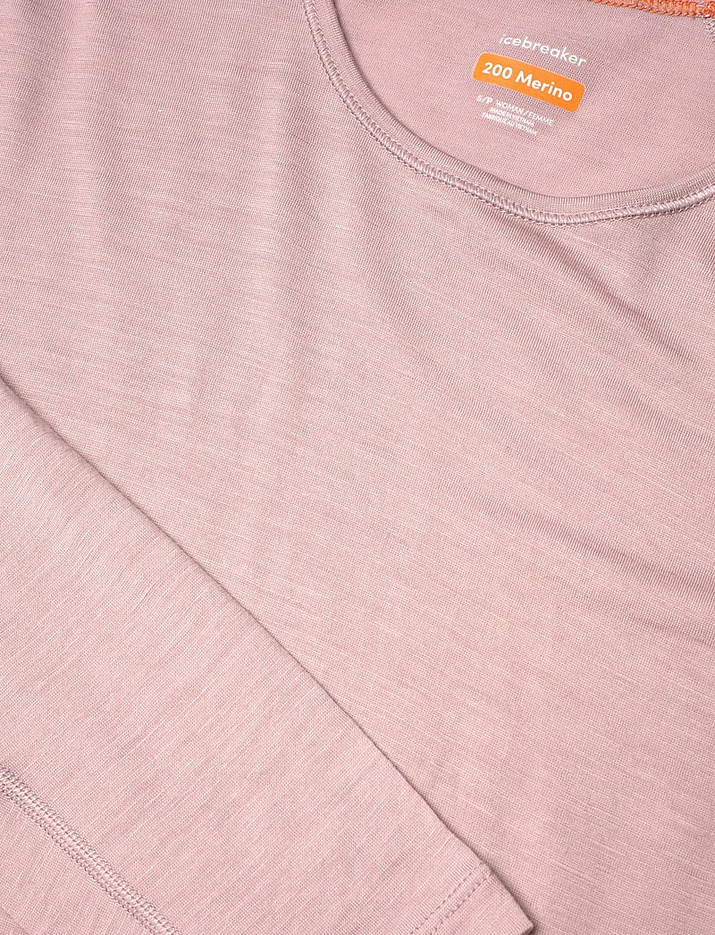 Icebreaker - W 200 Oasis LS Crewe - baselayer overdele - pink quartz - 2
