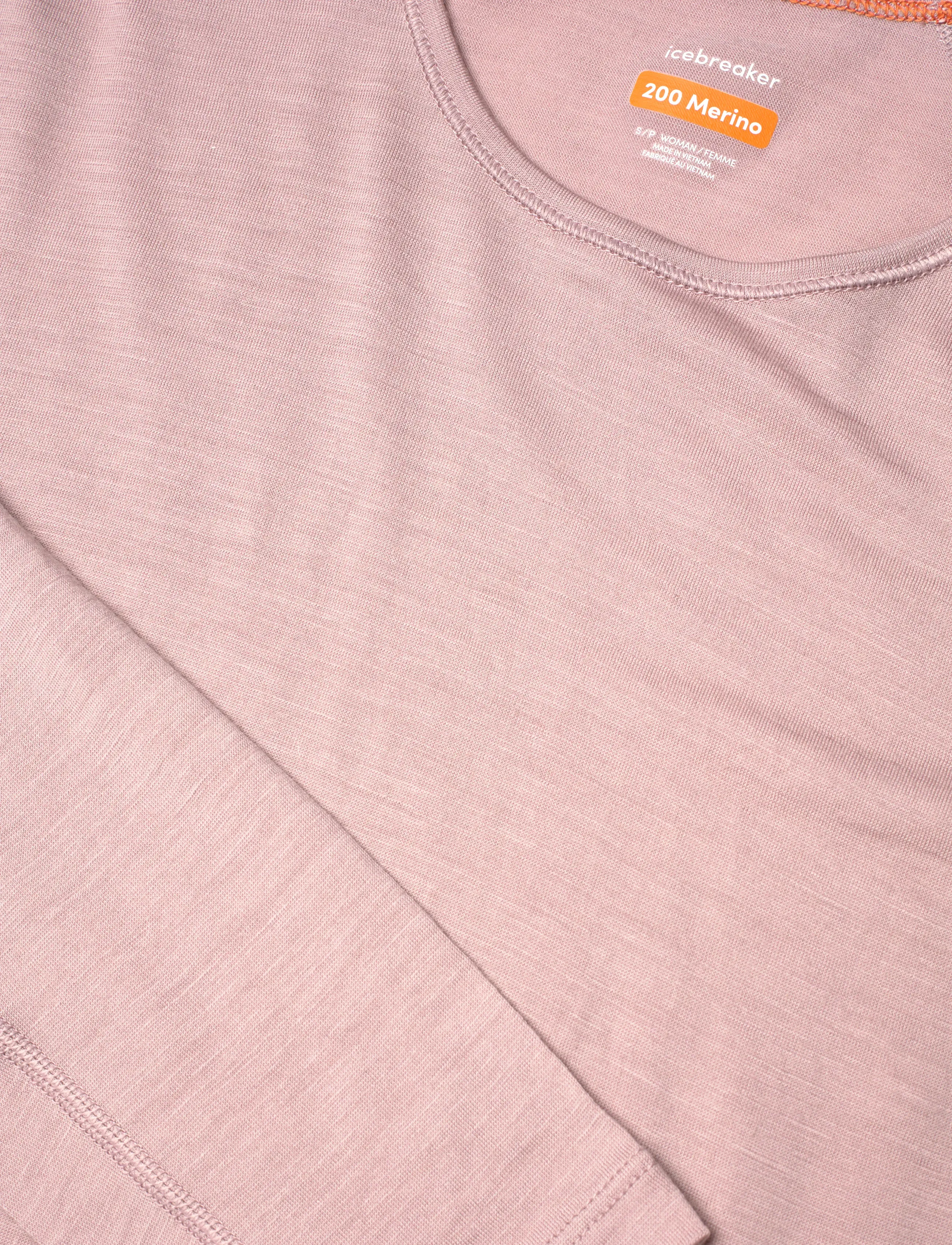 Icebreaker - W 200 Oasis LS Crewe - base layer tops - pink quartz - 2