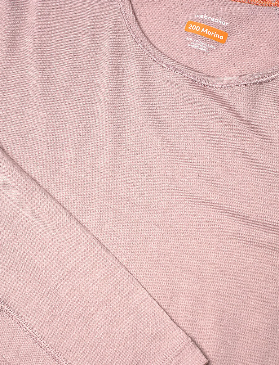 Icebreaker - W 200 Oasis LS Crewe - iekšējais slānis – augšdaļas apģērbs - pink quartz - 2