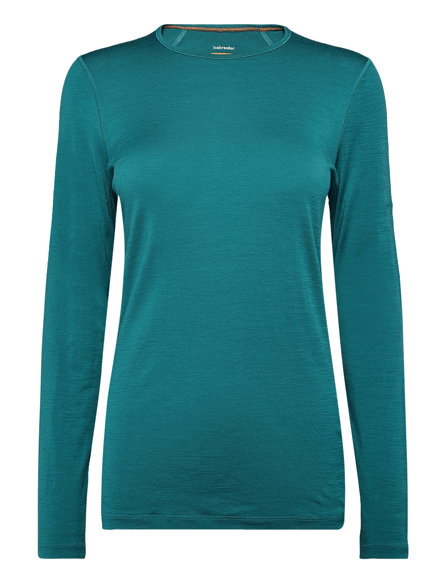 Icebreaker - Women Merino 200 Oasis LS Crewe - funktionsunterwäsche - oberteile - tidal teal - 0
