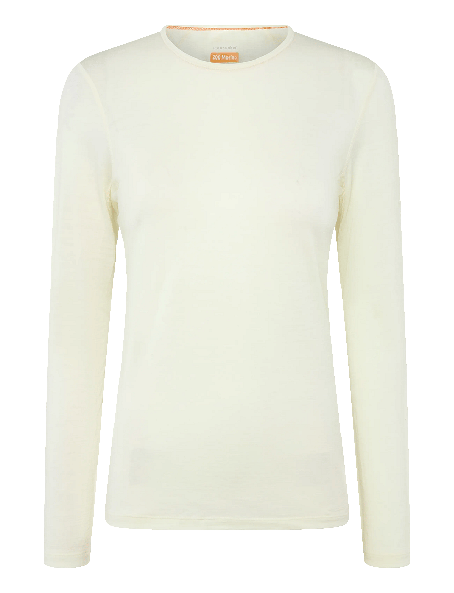 Icebreaker - Women Merino 200 Oasis LS Crewe - funktionsunterwäsche - oberteile - undyed - 0