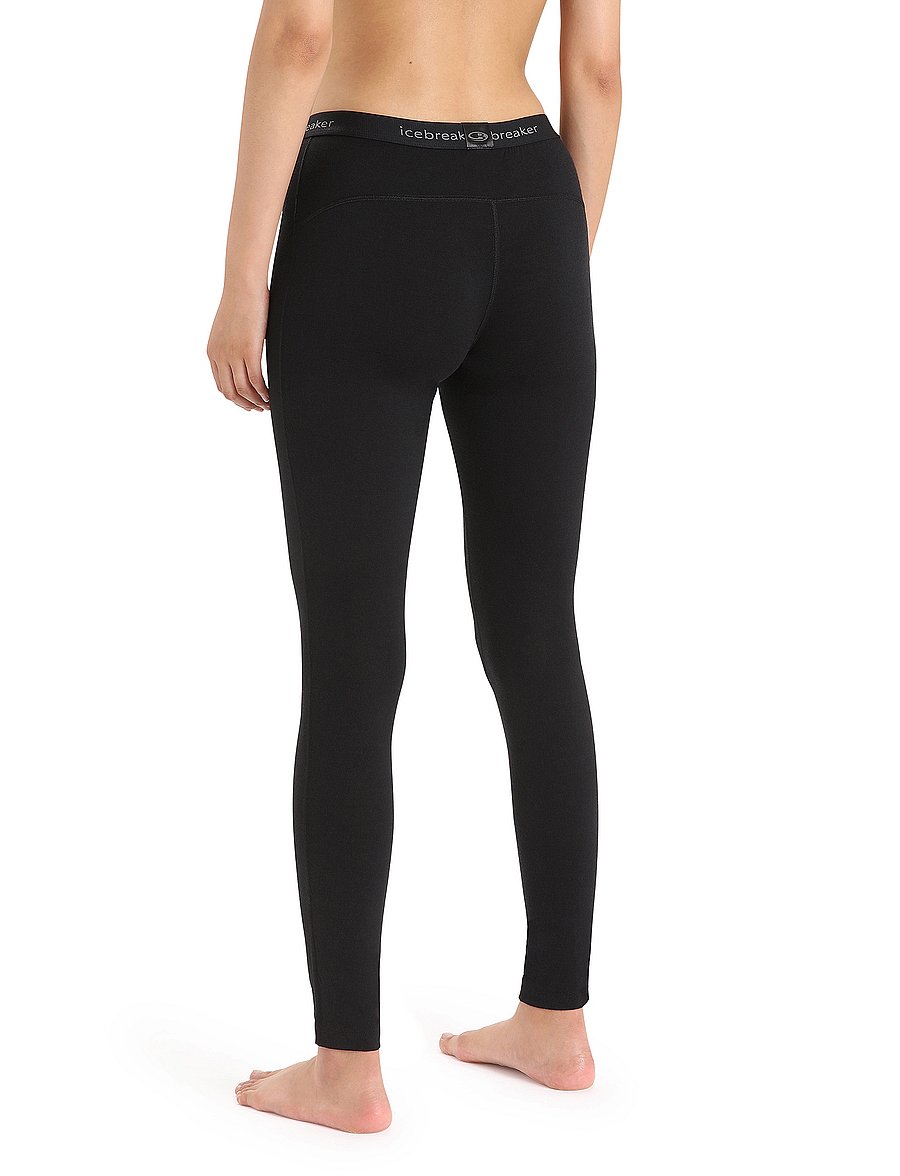 Icebreaker - W 200 Oasis Leggings - superundertøy & ullundertøy underdeler - black - 3